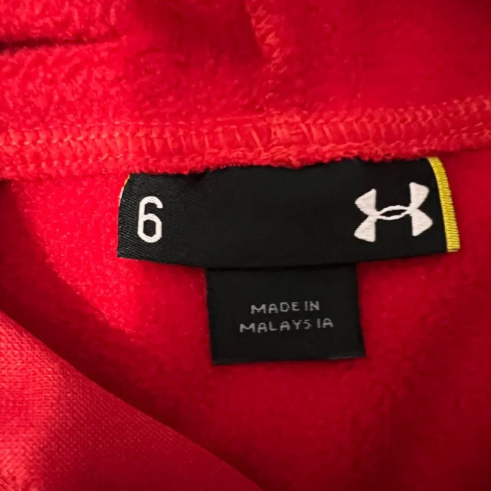 Under Armour size 6 red hoodie